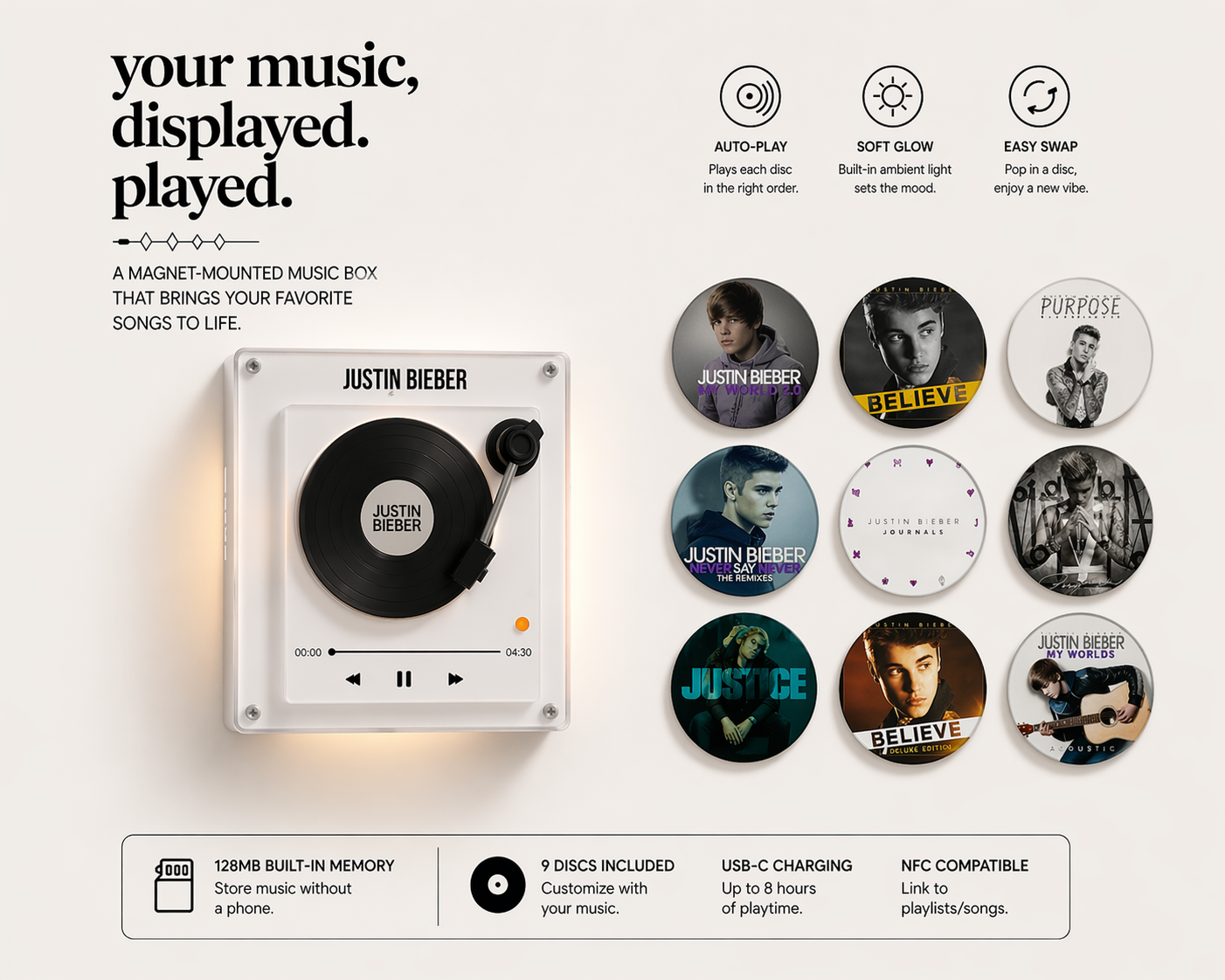 FridgeVinyl™ - Justin Bieber
